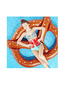 Lovely Brown Dot Pattern Decorated Butterfly Shape Swim Ring