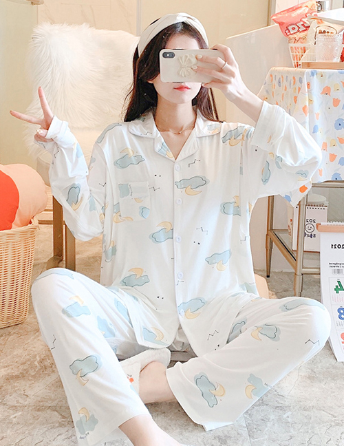 Pijama Premamá Con Estampado Geométrico Modal