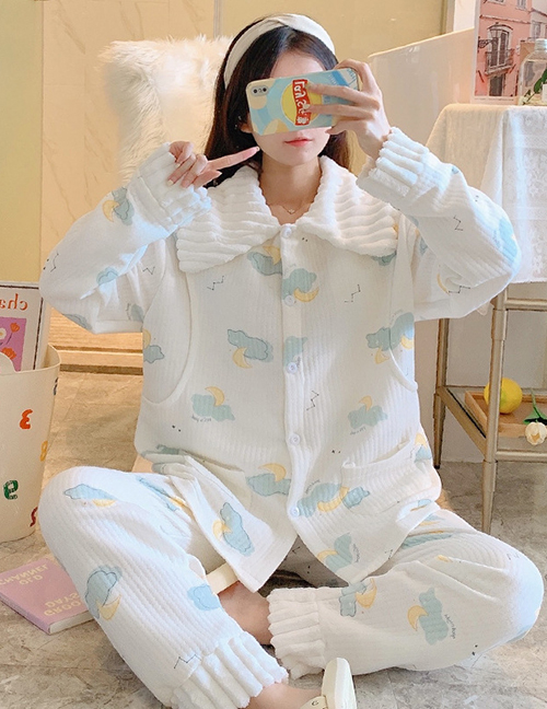 Pijama Premamá Con Estampado Geométrico Air Cotton