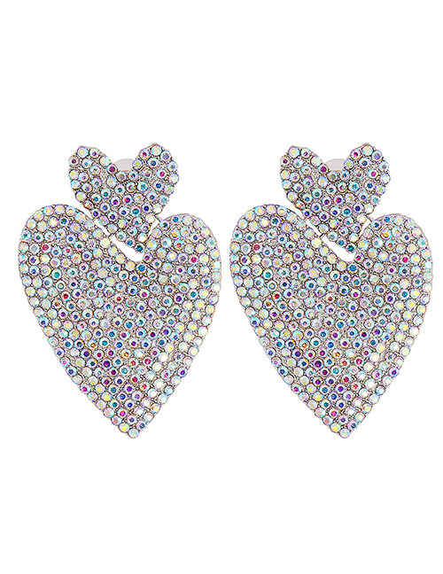 Aretes De Diamantes De Aleación Con Diseño Geométrico Love