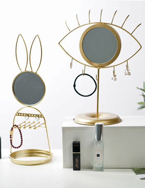 Wrought Iron With Mirror Rabbit Display Stand
