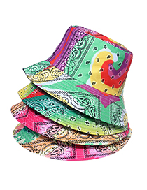 Sombrero Pescador Con Estampado Tie-dye Patchwork