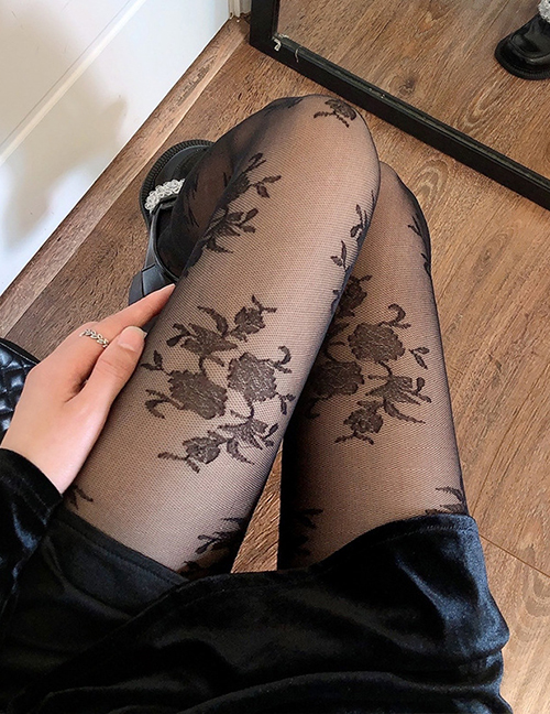Lace Rose Stockings