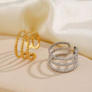 Stainless Steel Multi-layered Line Ring