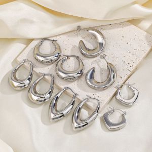 Stainless Steel Geometric Water Drop Earrings