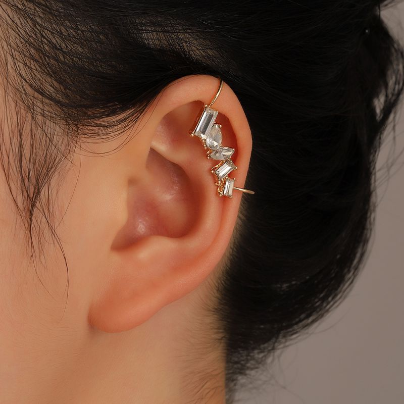 Ear Cuff Geométrico De Aleación De Circonio (simple)