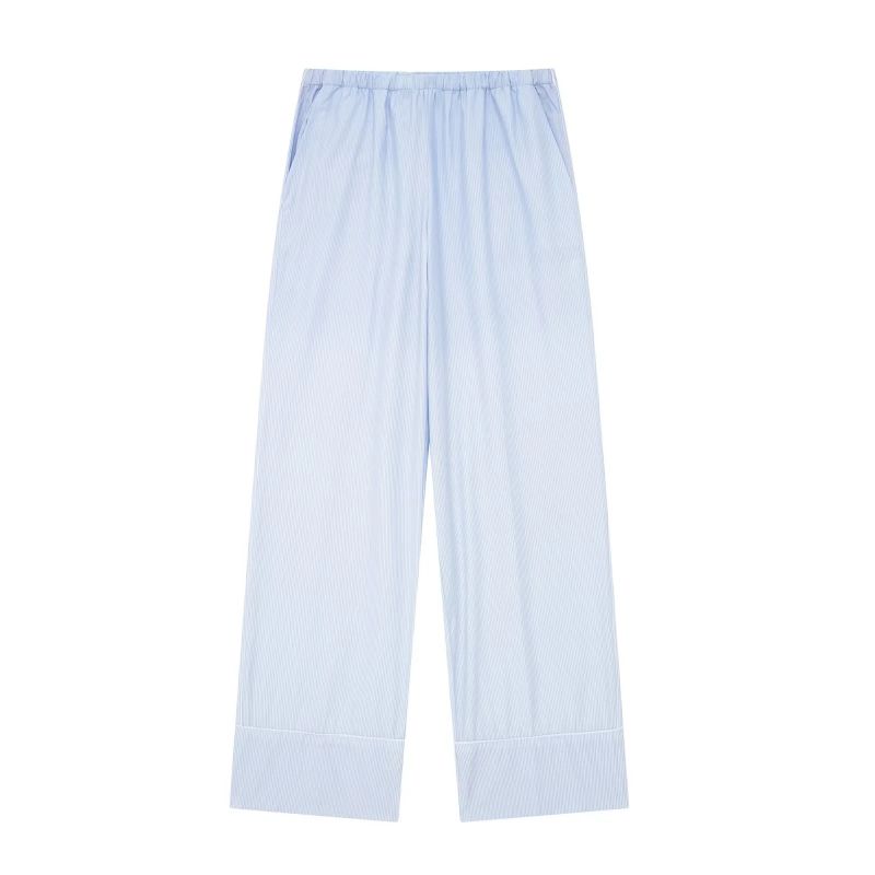 Blend Pleated Straight-leg Trousers