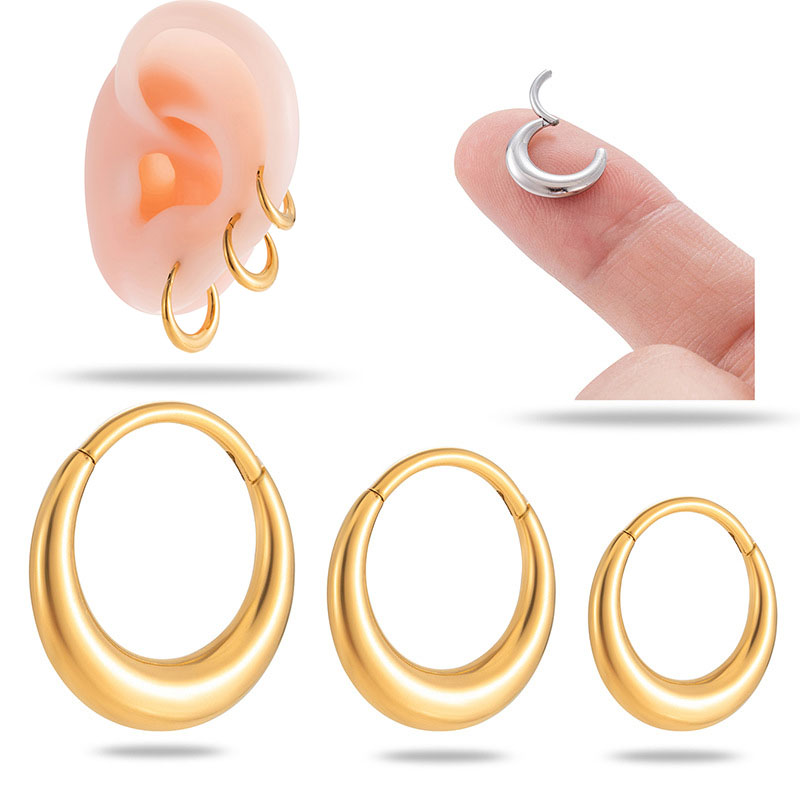 Anillo Piercing Semicircular De Metal (simple)