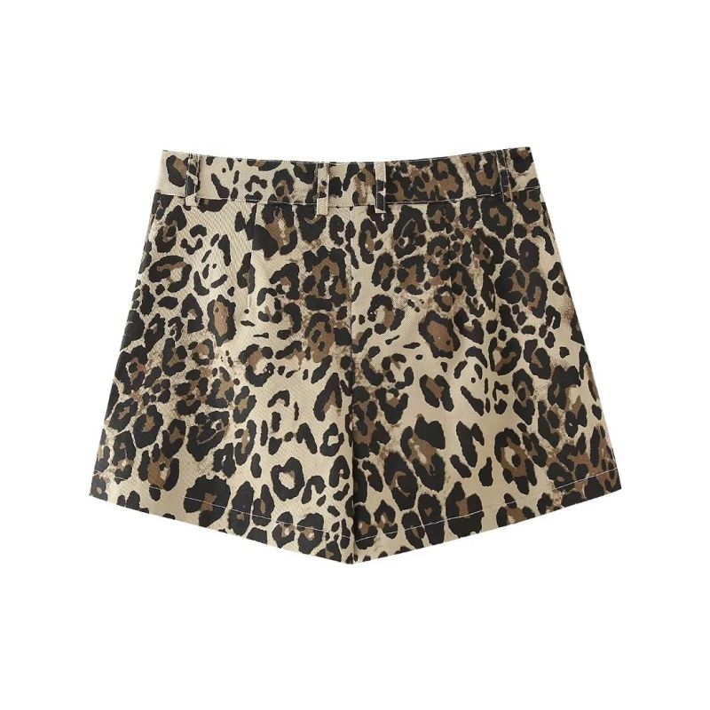 Pantalones Cortos Con Estampado De Leopardo