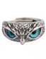 Fashion White Alloy Eye Owl Ring