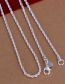 Fashion 2mm 16 Inches Alloy Geometric Twist Chain Necklace