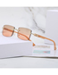 Fashion Gray Orange Pc Rimless Square Sunglasses