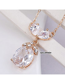 Boxed White Angle Tears Zircon Chains
