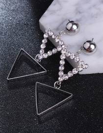 Aretes Triangulares De Diamante De Moda