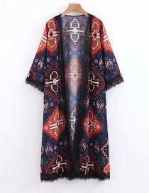 Flor De Costura De Encaje Kimono