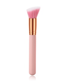 Pvc-single-wood Handle Pink-powder White Brush-sight Head Brush