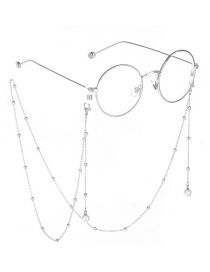 Cadena De Gafas De Metal Con Cuentas De Perlas Que Protegen El Color Perla