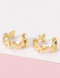 Ear Cuffs Geométricos Chapados En Oro Y Cobre