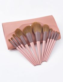 11 Pinceles De Maquillaje Rosa + Pack