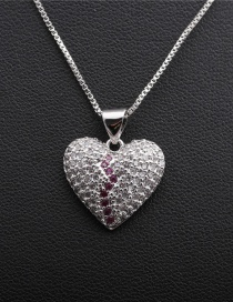 Collar Chapado En Oro De Diamante Corazón Roto Love Heart