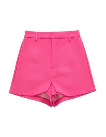 Shorts De Cintura Alta De Color Liso