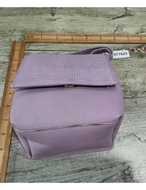 Fashion Purple Pu Large Capacity Messenger Bag