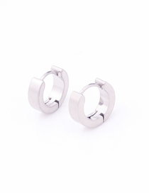 Fashion Steel Color Stainless Steel Smooth Earrings
