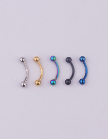 Fashion Blue Stainless Steel Spherical Eyebrow Nails (single Price) (1pcs)