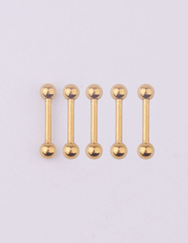 Fashion Golden Vacuum Plated Stainless Steel Piercing Earrings (1pcs)