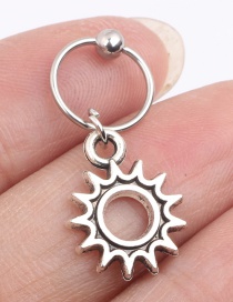 Fashion Silver Sun Piercing Jewelry Ear Studs And Nose Nails (single)
