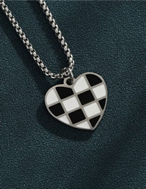 Titanium Steel Drip Heart Heart Necklace