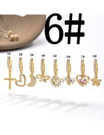 Fashion Gold 6# Metal Piercing Bee Belly Button