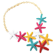 Fashion Color Alloy Geometric Starfish Necklace