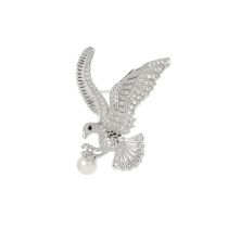 Fashion Flying Eagle Brooch Copper And Diamond Bird Brooch