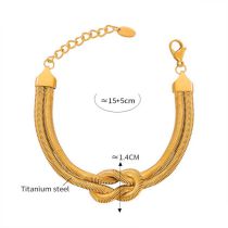 Fashion Gold Bracelet Titanium Steel Snake Bone Knotted Bracelet