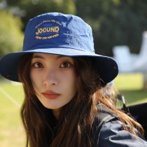 Fashion J Bucket Hat-blue Polyester Printed Mountaineering Bucket Hat