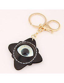 Military Black Eye Decorated Rhombus Shape Design Alloy Fashion Keychain