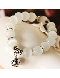 Collar White Beads Decorated Simple Design Alloy Korean Fashion Bracelet