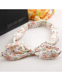 pretty Pink Flower Pattern Decorated Bowknot Design