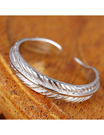 Sweet Silver Color Wing Shape Decorated Open Design  Alloy Korean Rings