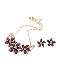 Exaggerated Purple Flower Shape Decorated Simple Design