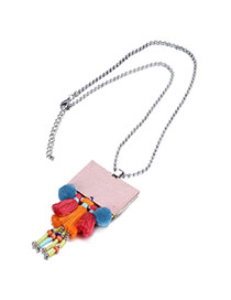 Vintage Multicolor Beads Decorated Tasseds Pendant Design Bead Bib Necklaces