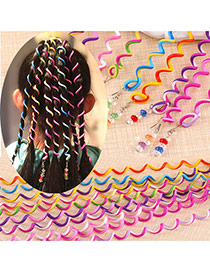 Fashion Multi-color Spiral Shape Design Simple Beads Hair Accessories (1pcs)